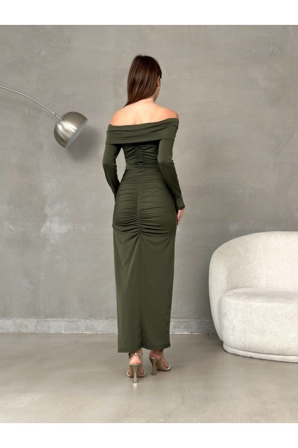 202505 зеленый Вечернее платье