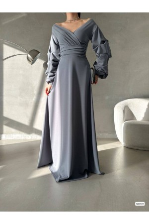 202511 Сірий Вечірня сукня