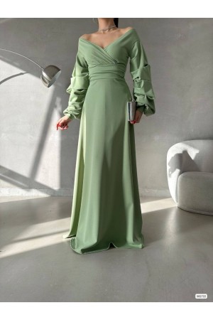 202512 водно-зелений Вечірня сукня