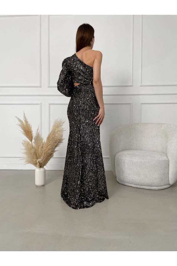 202541 black Evening dress