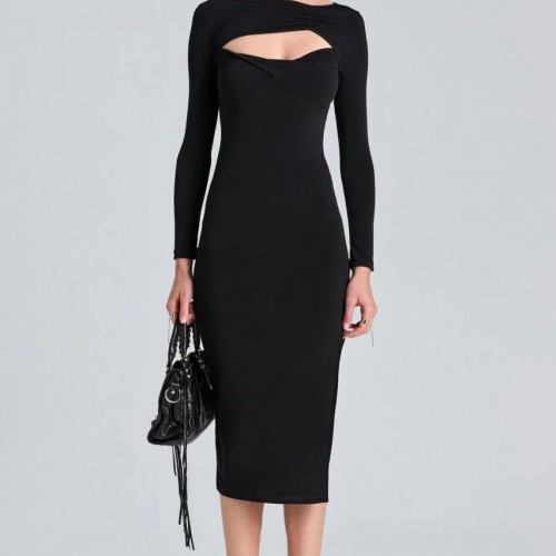 202619 TOPTAN SİYAH ELBİSE 202619 TOPTAN SİYAH ELBİSE toptan bayan giyim