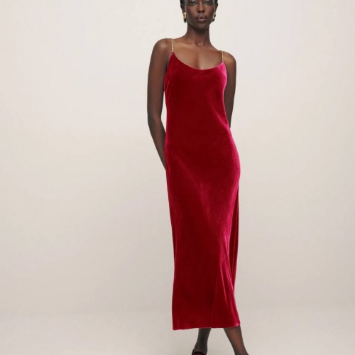 202646 TOPTAN BORDO ELBİSE toptan bayan giyim