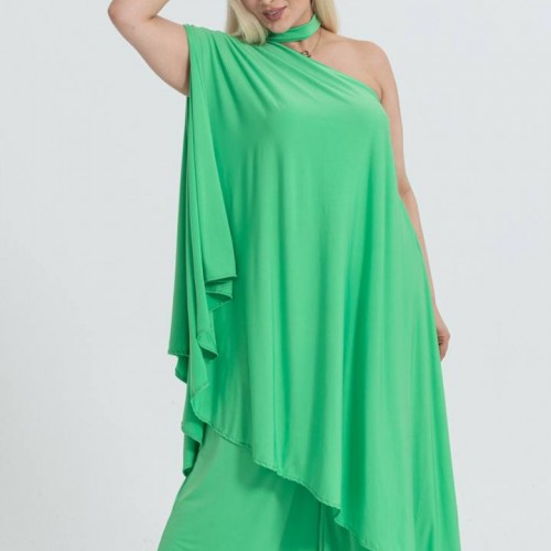 202709 TOPTAN YEŞİL ELBİSE toptan bayan giyim