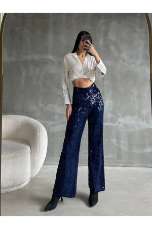 203005 Navy blue TROUSERS
