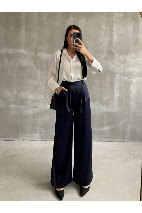 203139 Navy blue TROUSERS