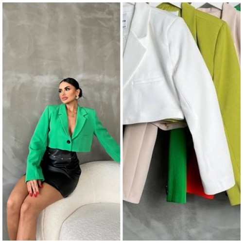 203150 TOPTAN FISTIK YEŞİLİ CEKET toptan bayan giyim