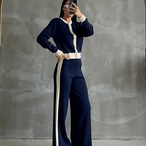 203161 TOPTAN SİYAH PANTOLON TAKIM toptan bayan giyim