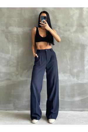 203167 Navy blue TROUSERS