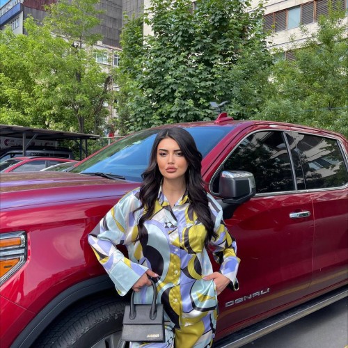 203236 TOPTAN DESENLİ PANTOLON TAKIM toptan bayan giyim