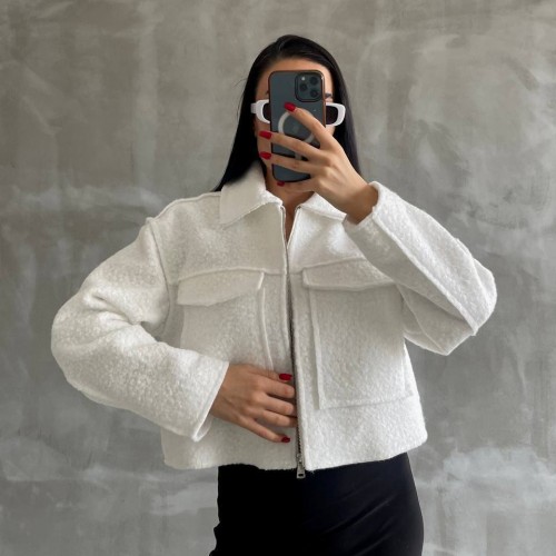 203250 TOPTAN BEYAZ CEKET 203250 TOPTAN BEYAZ CEKET toptan bayan giyim