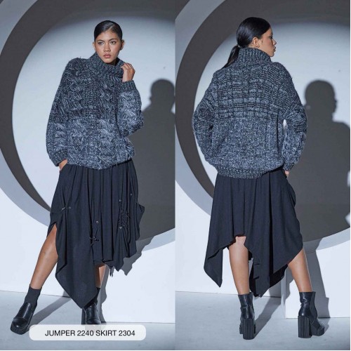 203273 TOPTAN SİYAH ETEK toptan bayan giyim