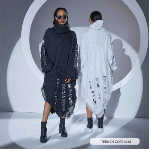 203323 TOPTAN BEYAZ TRENÇKOT toptan bayan giyim
