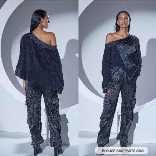 203367 TOPTAN SİYAH BLUZ toptan bayan giyim