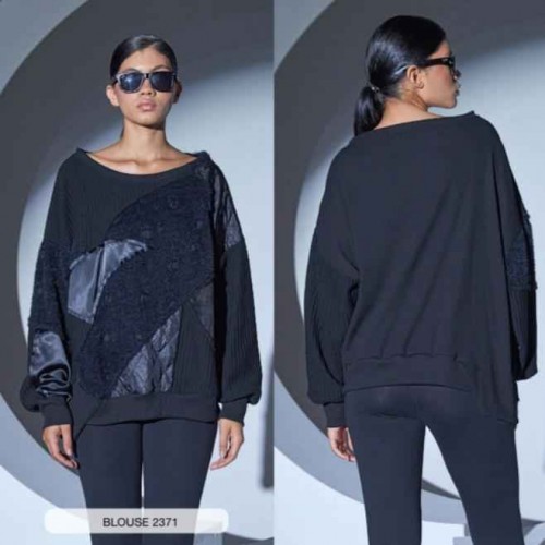 203380 TOPTAN SİYAH BLUZ 203380 TOPTAN SİYAH BLUZ toptan bayan giyim