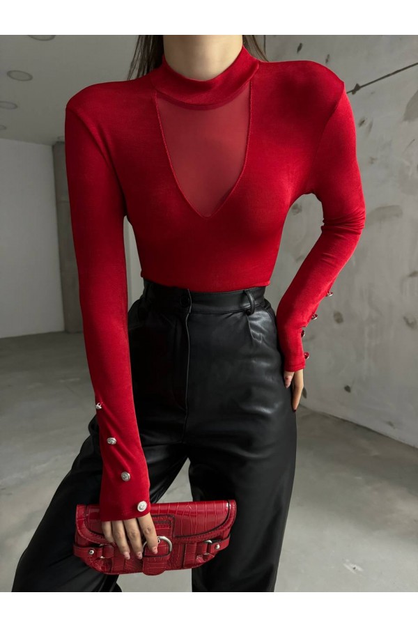 203545 red BLOUSE