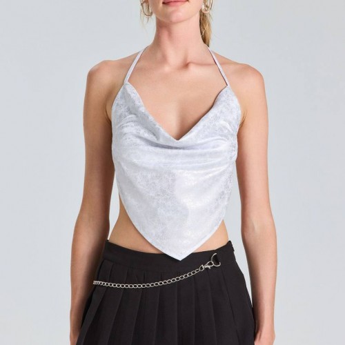 204270 TOPTAN GÜMÜŞ CROP toptan bayan giyim