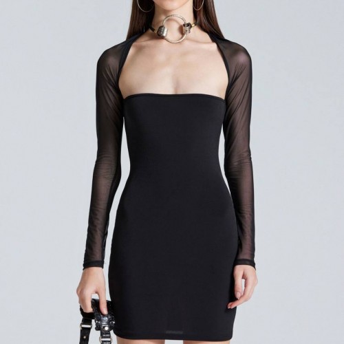 204304 TOPTAN SİYAH ELBİSE toptan bayan giyim