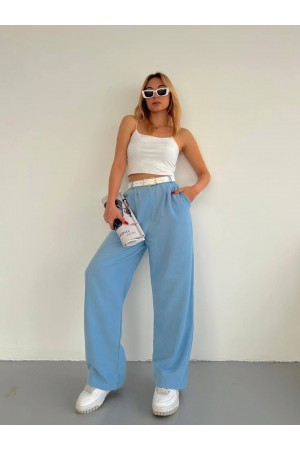 204520 blue TROUSERS