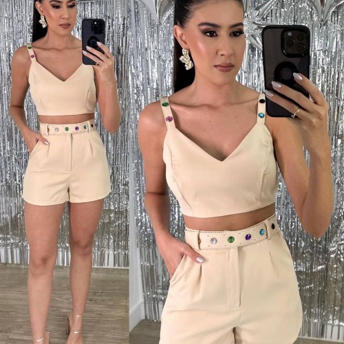 204561 TOPTAN BEJ ŞORT TAKIM toptan bayan giyim