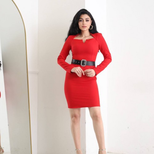 204610 TOPTAN KIRMIZI ELBİSE 204610 TOPTAN KIRMIZI ELBİSE toptan bayan giyim