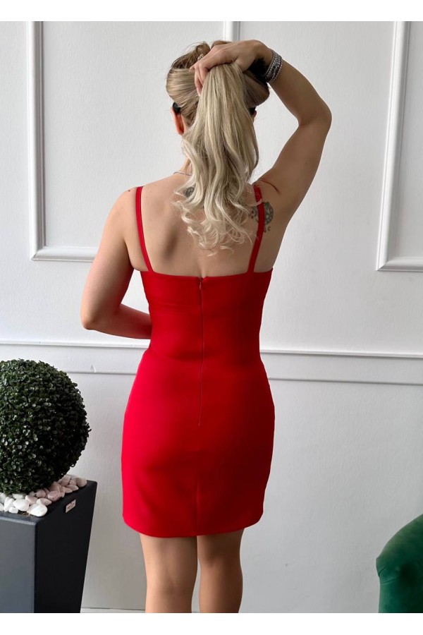 204616 red Evening dress
