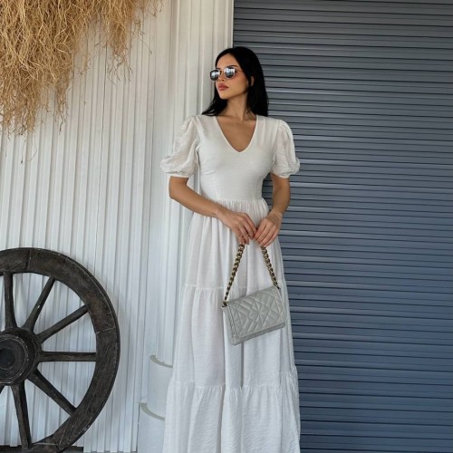 204785 TOPTAN BEYAZ ELBİSE 204785 TOPTAN BEYAZ ELBİSE toptan bayan giyim