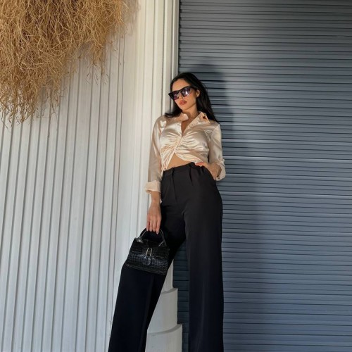 204789 TOPTAN SİYAH PANTOLON 204789 TOPTAN SİYAH PANTOLON toptan bayan giyim