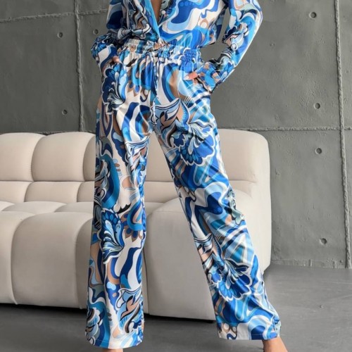 204801 TOPTAN DESENLİ PANTOLON TAKIM toptan bayan giyim