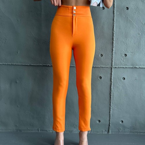 204807 TOPTAN ORANGE PANTOLON toptan bayan giyim