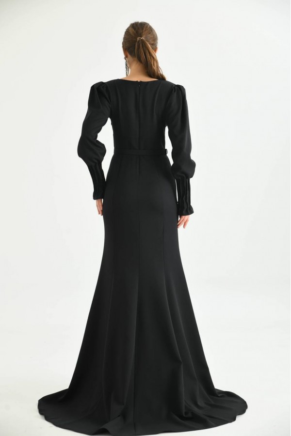 204838 black Evening dress