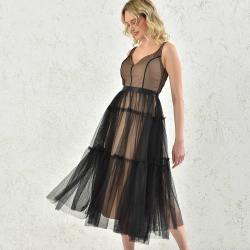 204861 TOPTAN SİYAH ABİYE toptan bayan giyim