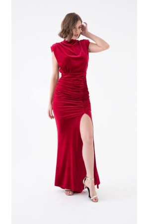 204874 أحمر فستان المساء