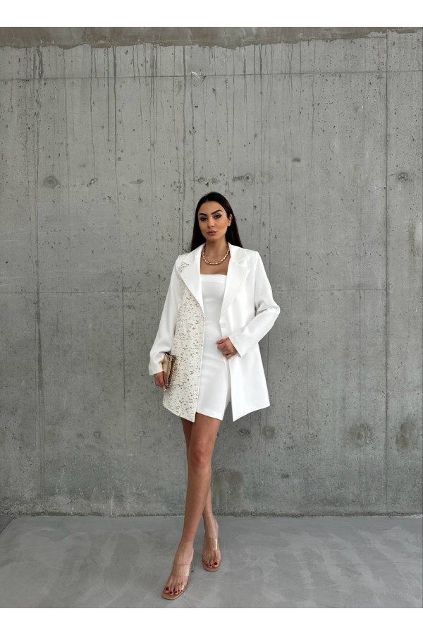 204911 white Dress suit