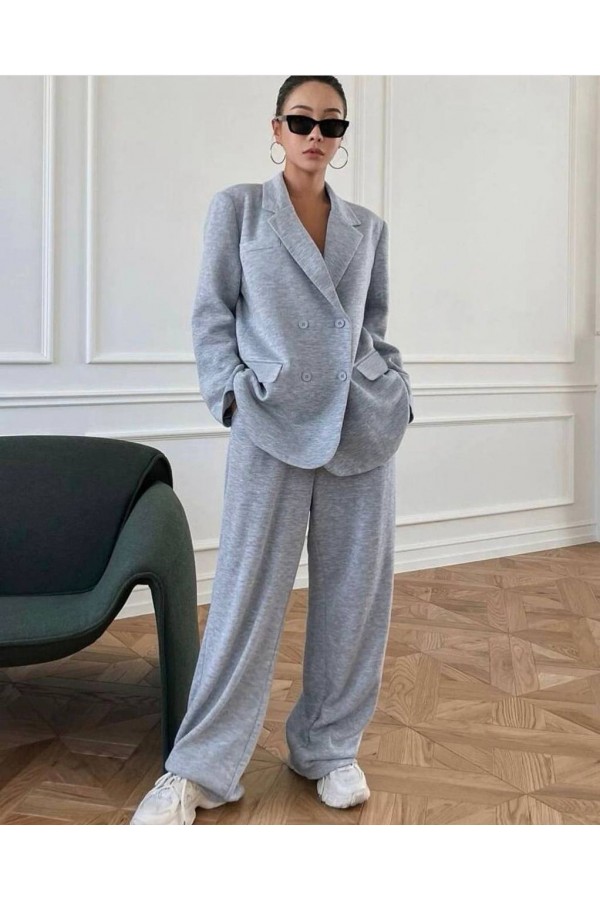205067 Grey Pants suit