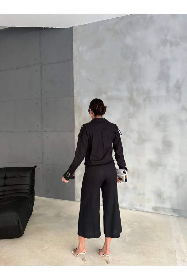 205088 black Pants suit