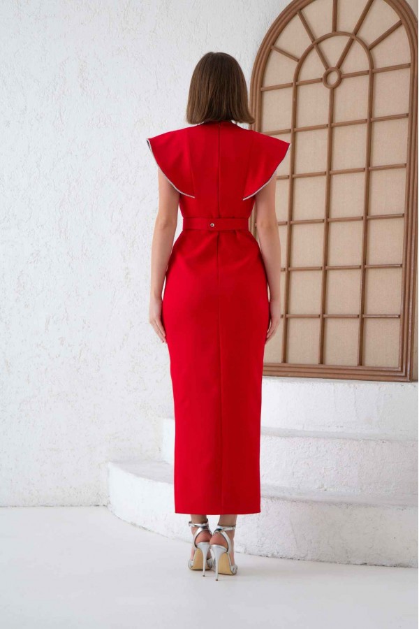 205125 أحمر فستان المساء