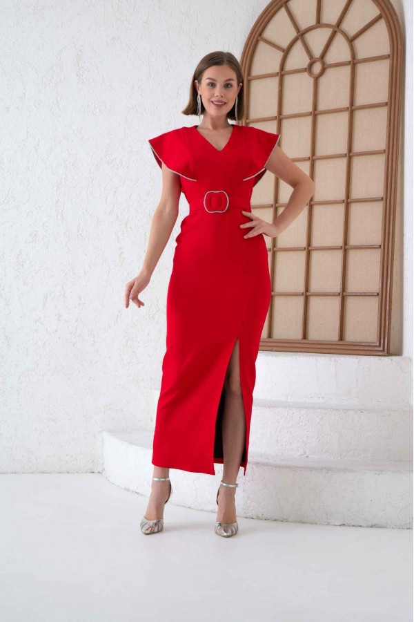 205125 красный Вечернее платье