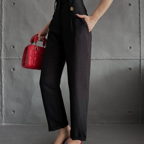 205158 TOPTAN SİYAH PANTOLON toptan bayan giyim