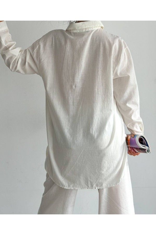 205208 white Pants suit