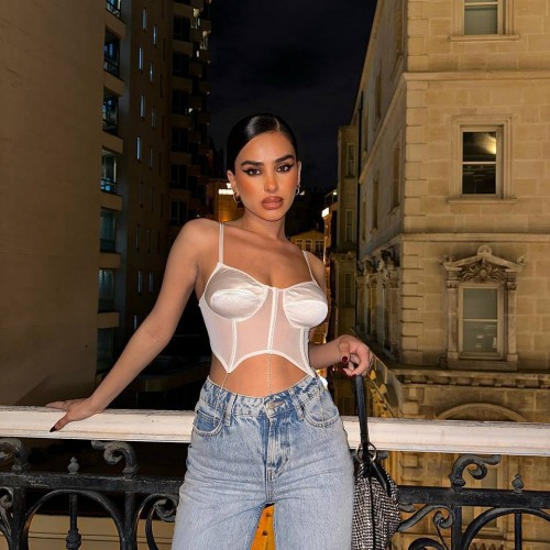 205251 TOPTAN BEYAZ CROP toptan bayan giyim