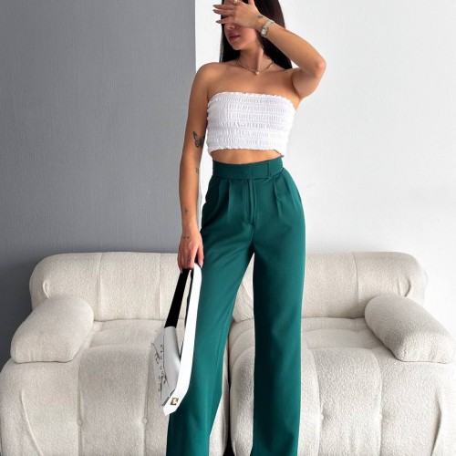 205321 TOPTAN ZÜMRÜT YEŞİL PANTOLON 205321 TOPTAN ZÜMRÜT YEŞİL PANTOLON toptan bayan giyim