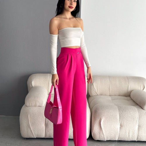 205322 TOPTAN FUŞYA PANTOLON 205322 TOPTAN FUŞYA PANTOLON toptan bayan giyim