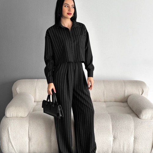 205342 TOPTAN SİYAH PANTOLON TAKIM 205342 TOPTAN SİYAH PANTOLON TAKIM toptan bayan giyim