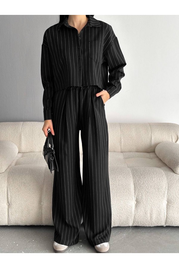 205342 black Pants suit