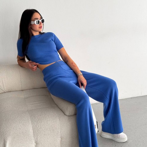 205355 TOPTAN MAVİ PANTOLON TAKIM 205355 TOPTAN MAVİ PANTOLON TAKIM toptan bayan giyim