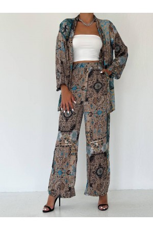 205390 patterned Pants suit