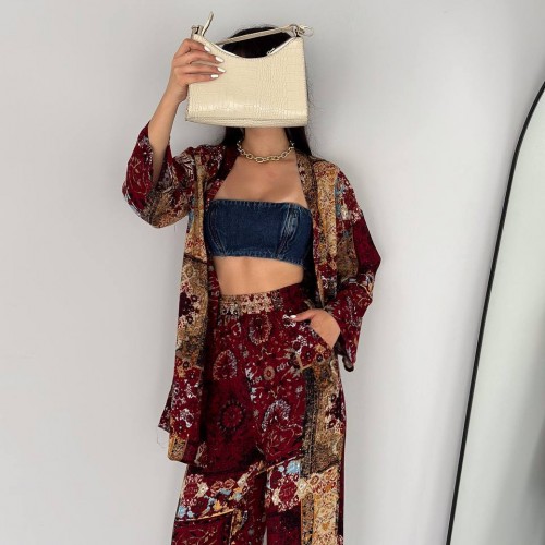 205393 TOPTAN DESENLİ PANTOLON TAKIM 205393 TOPTAN DESENLİ PANTOLON TAKIM toptan bayan giyim