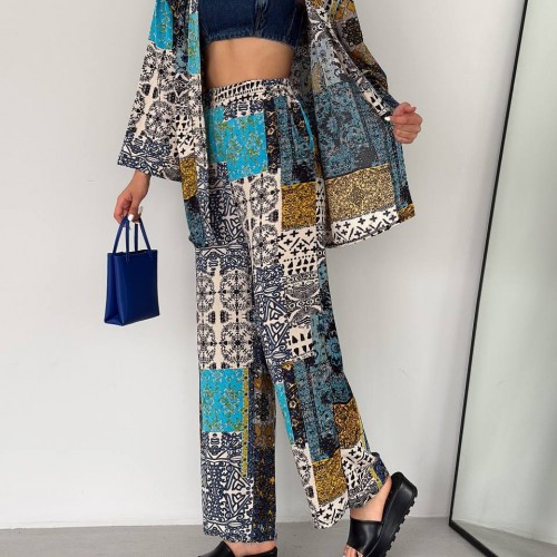 205399 TOPTAN DESENLİ PANTOLON TAKIM 205399 TOPTAN DESENLİ PANTOLON TAKIM toptan bayan giyim