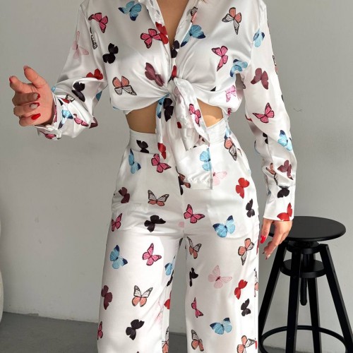 205411 TOPTAN DESENLİ PANTOLON TAKIM toptan bayan giyim