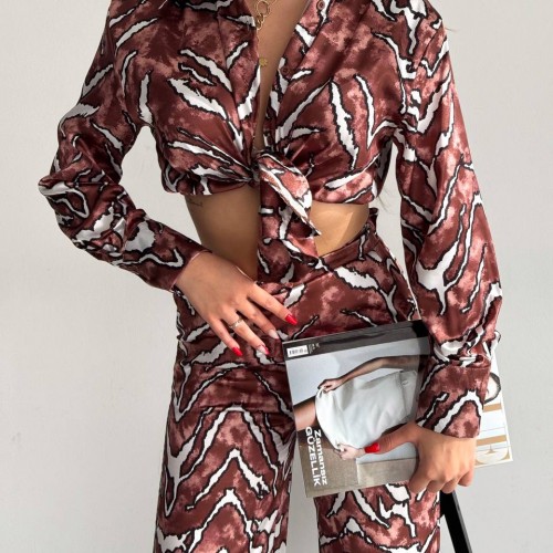 205414 TOPTAN DESENLİ PANTOLON TAKIM toptan bayan giyim